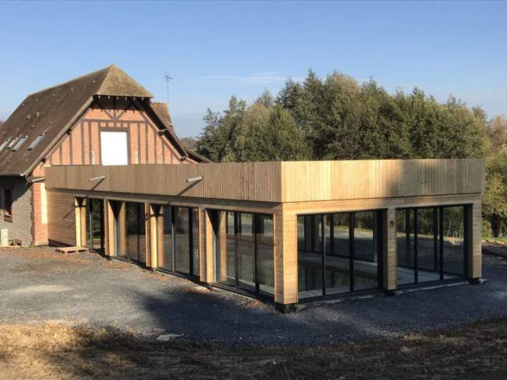Extension de maison avec piscine Lisieux